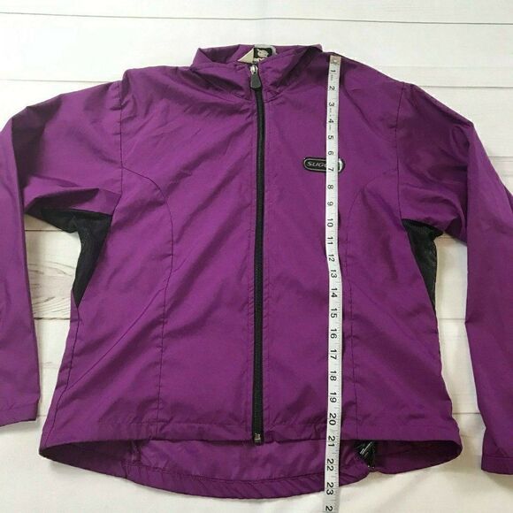 Sugoi Womens Purple Long Sleeves Full Zip Mock Neck Windbreaker Jacket Size S - Picture 5 of 6